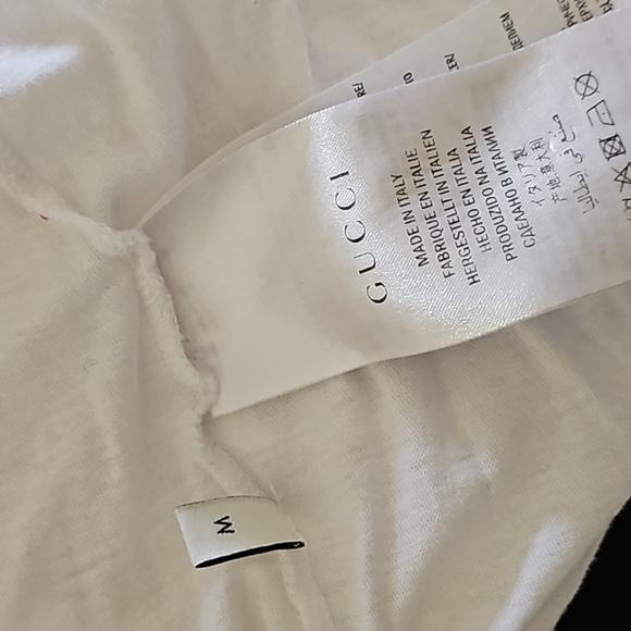 Gucci White Classic Logo Tee Sz. M - Picture 6 of 7